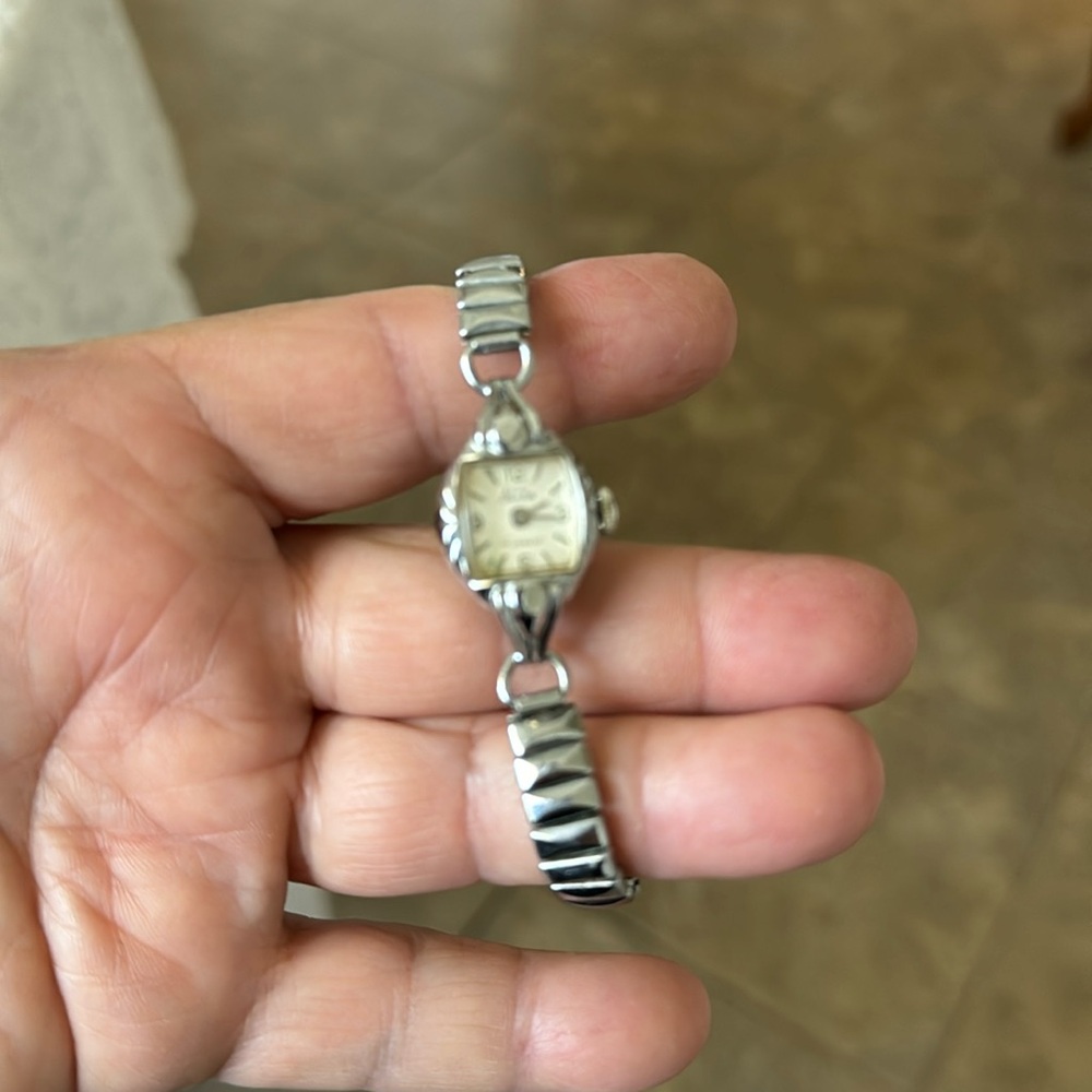 This Elgin watch is Swiss made, it’s old but as shiny as new, quality watch